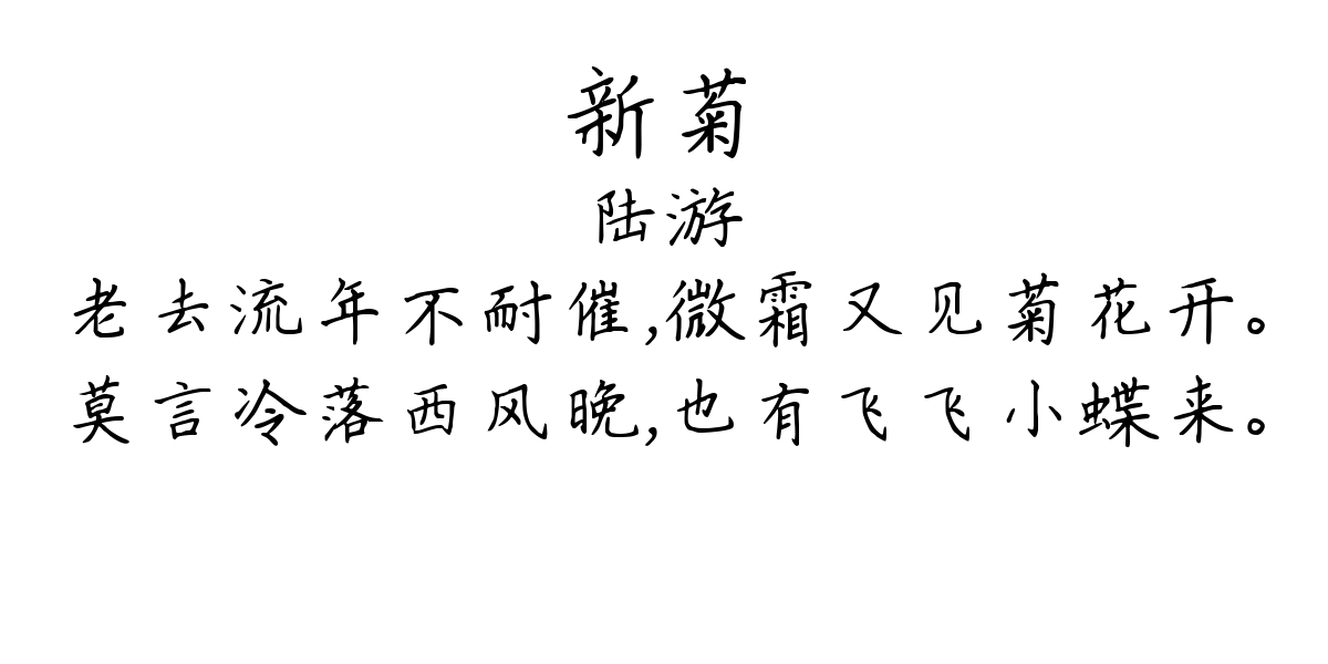 新菊-陆游